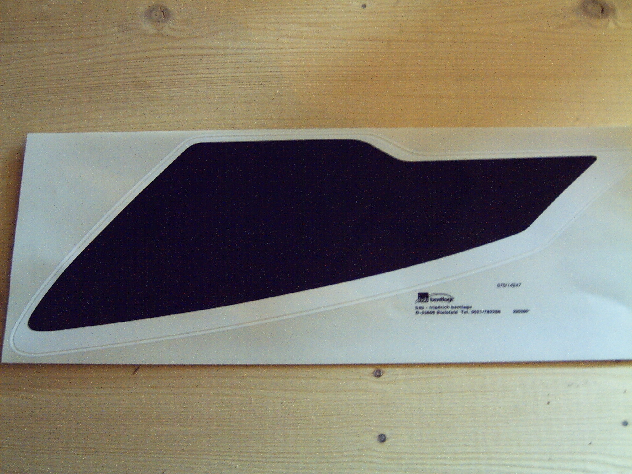 Dekorfolie Seitenheckverkleidung re. sw/weiÃŸ